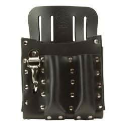Klein Tools 5126 Leather Tool Pouch with Knife Snap, 5-Pocket