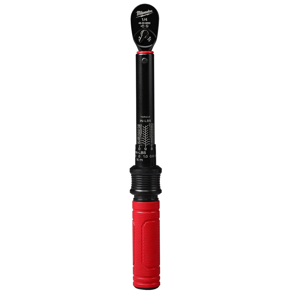 Milwaukee 48-22-9200 1/4-in. Drive Click Torque Wrench, 40-200 in·lb