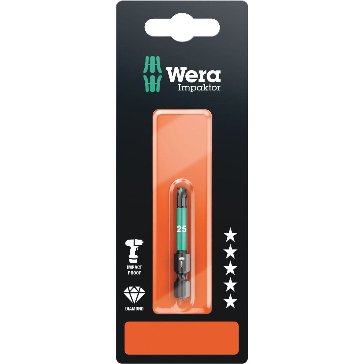 Wera 867/4 Imp Dc SB Impaktor Bit, Torx 30x50-mm.