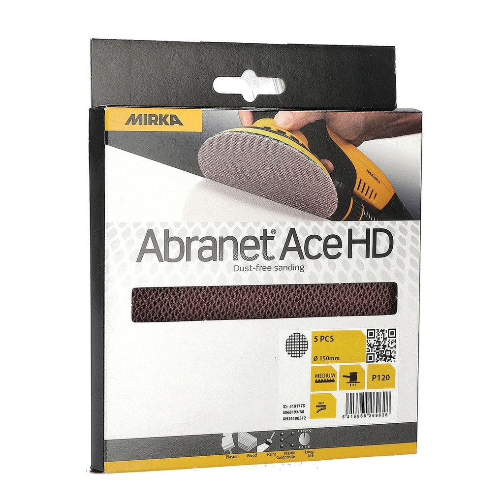 Mirka Abranet Ace HD 6-in. P40 Grip Net Sanding Disc, 25-Pack (AH-241-040)