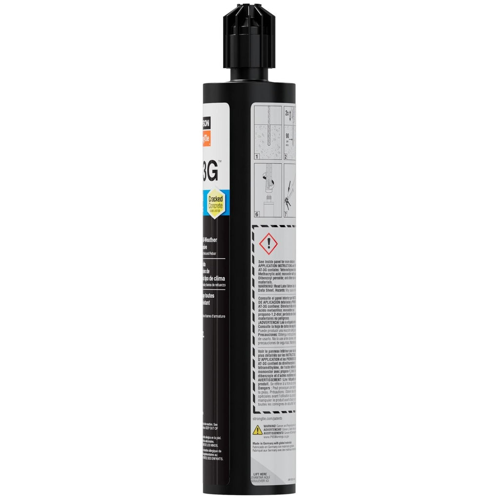 Simpson Strong-Tie AT3G10 AT-3G 9.5-oz. High-Strength Acrylic Anchoring Adhesive Cartridge w/ Nozzle