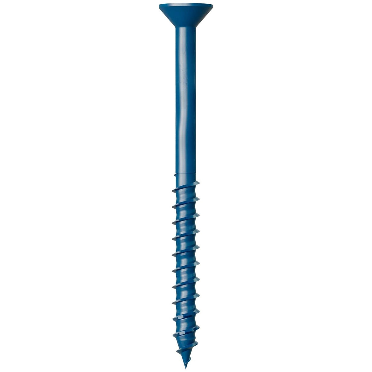 Simpson Strong-Tie TNT25314TF Titen Turbo, 1/4-in. x 3-1/4-in. 6-Lobe Flat-Head Concrete and Masonry Screw, Blue, 100-Pack