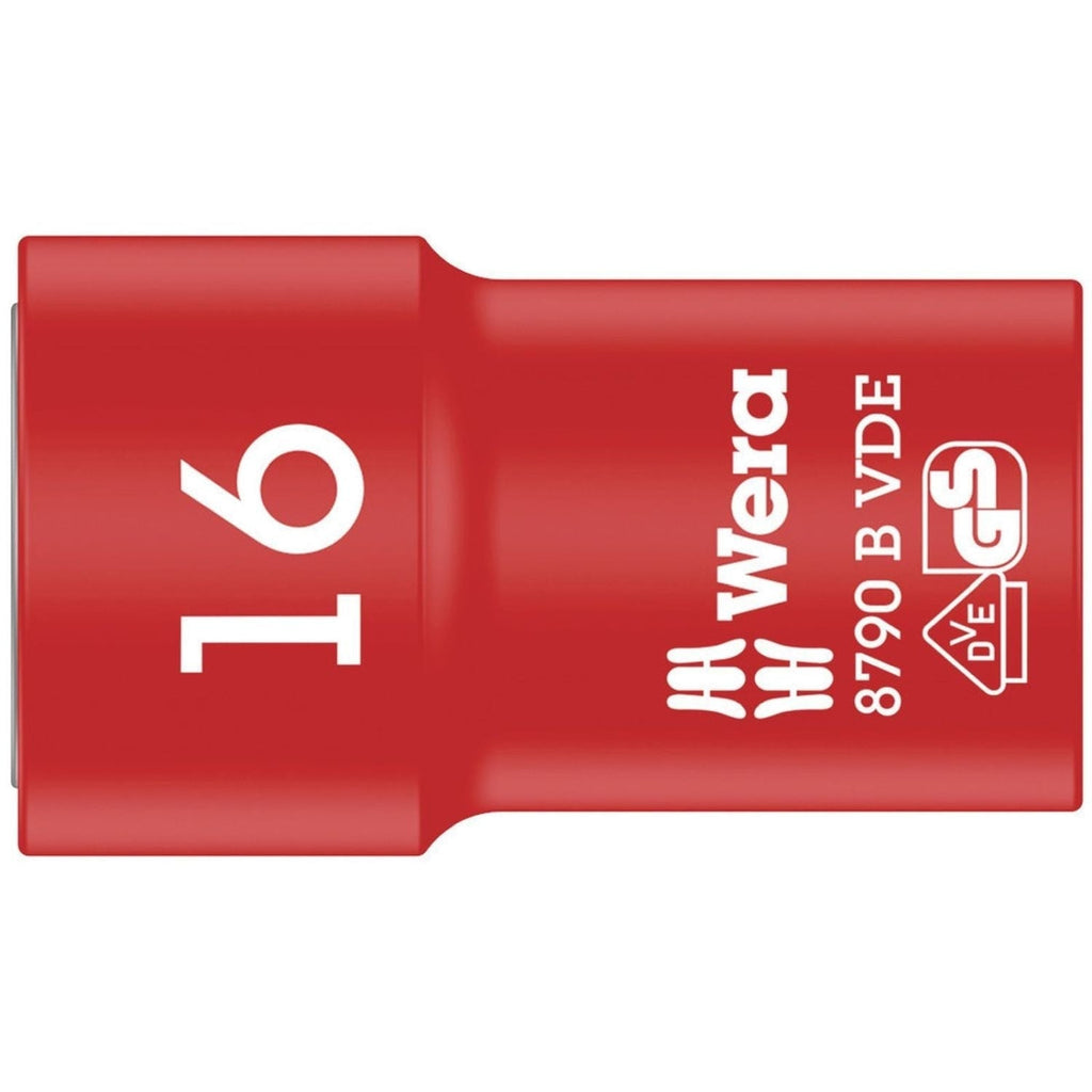 Wera 8790 B VDE Zyklop 3/8-in. Socket, Insulated, 16x46-mm.