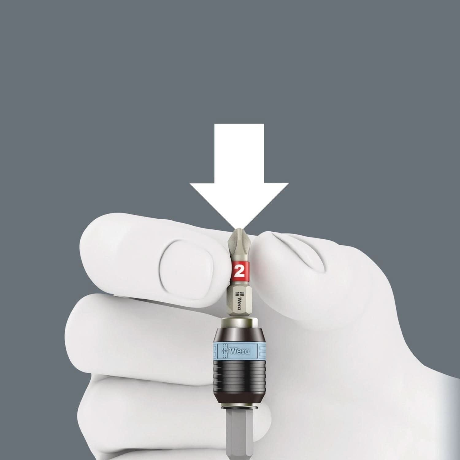 Wera 3816 R Bitholding Screwdriver With Rapidaptor Quick-Release Chuck, Stainless, 1/4-in.x119-mm.