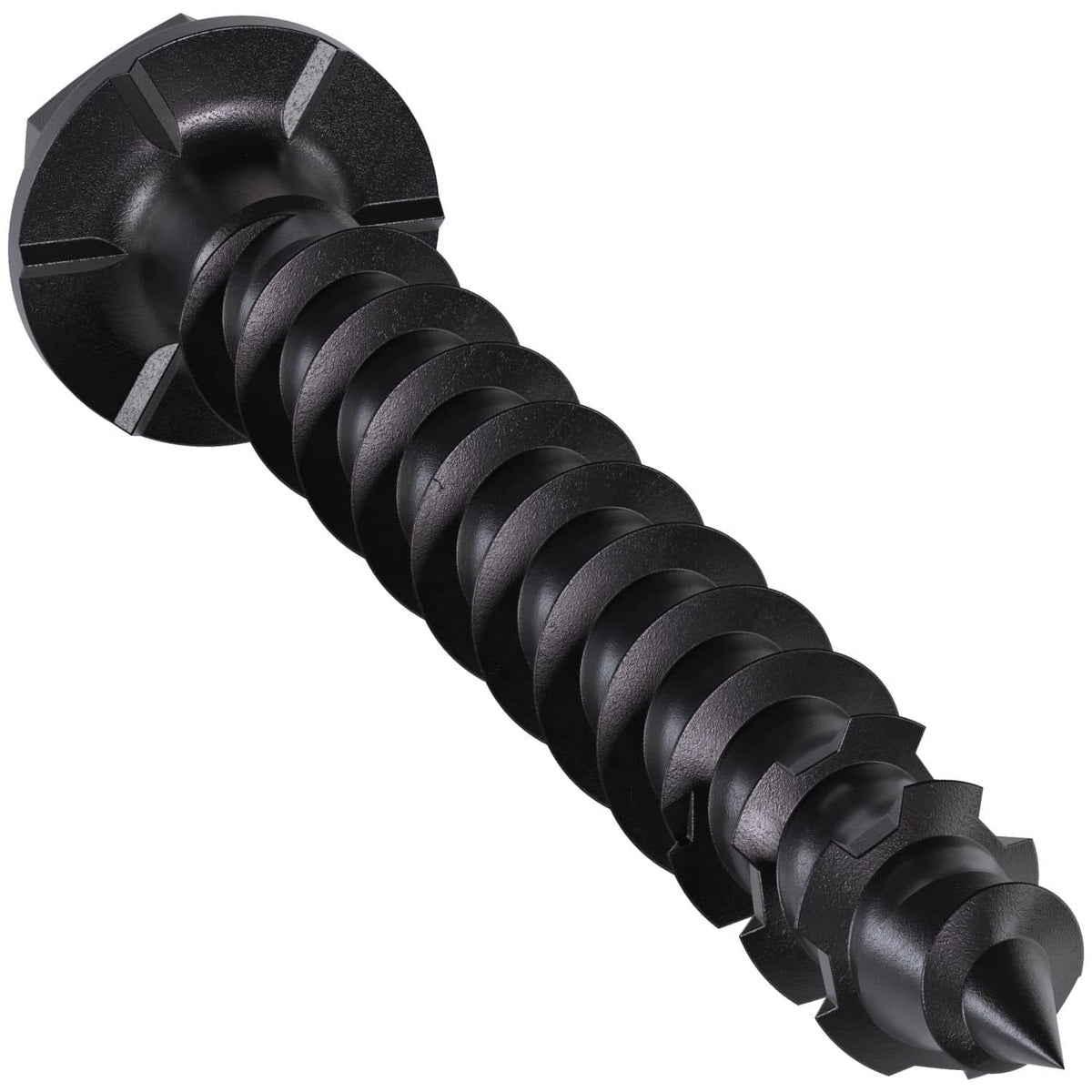 Simpson Strong-Tie TNTBL18134H Titen Turbo, 3/16-in. x 1-3/4-in. Hex-Head Concrete and Masonry Screw, Black, 100-Pack