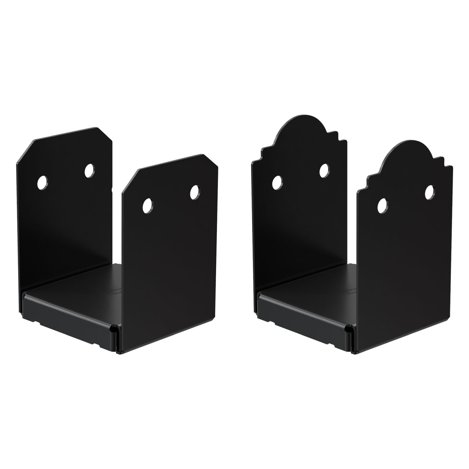Simpson Strong-Tie Outdoor Accents Mission Collection ZMAX, Black Powder-Coated Post Base for 6x6 Rough (APB66R)