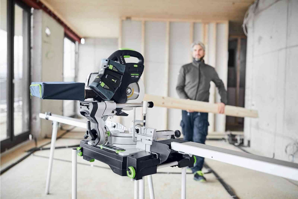 Festool LIMITED EDITION Kapex KSC 60 EB Cordless Dual-18V Miter Saw 8.0 Kit + UG Stand w/ Extensions