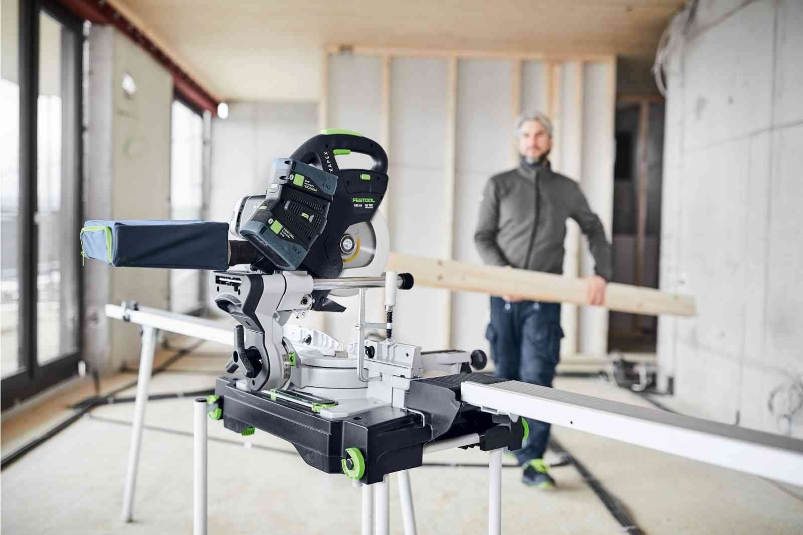 Festool LIMITED EDITION Kapex KSC 60 EB Cordless Dual-18V Miter Saw 8.0 Kit + UG Stand w/ Extensions