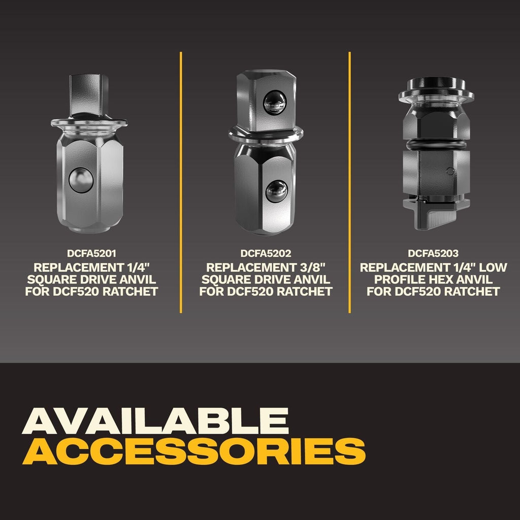 DeWALT DCF520B 20V MAX XR Brushless 1/4-in. & 3/8-in. Sealed Head Ratchet w/ 5.0Ah Battery