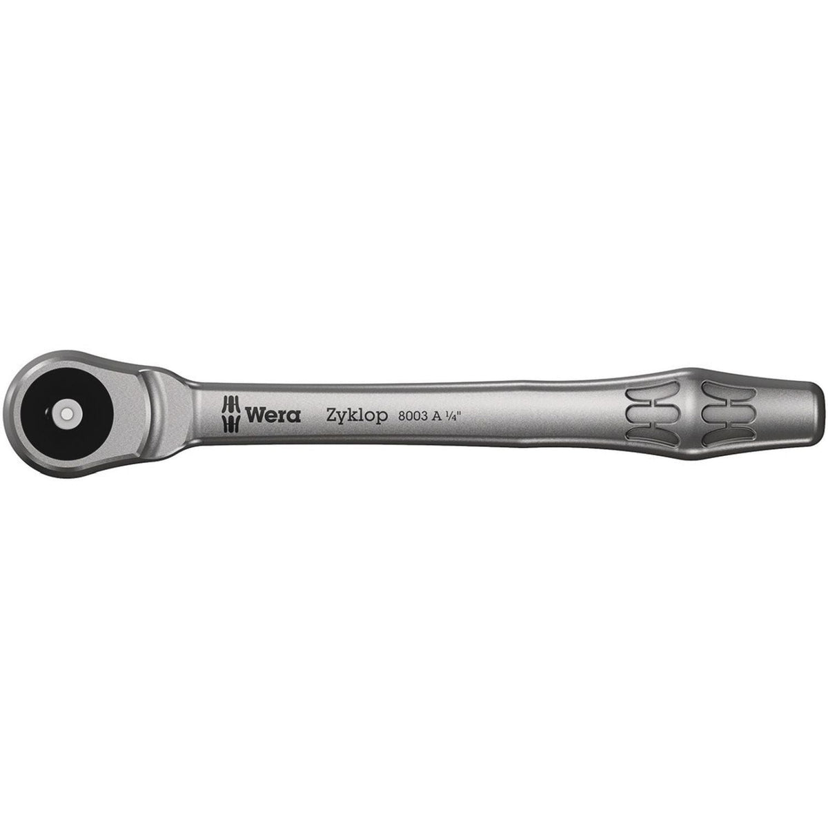 Wera 8003 A Zyklop Metal Ratchet With Push-Through Square And 1/4-in. Drive, 1/4-in.x141-mm.