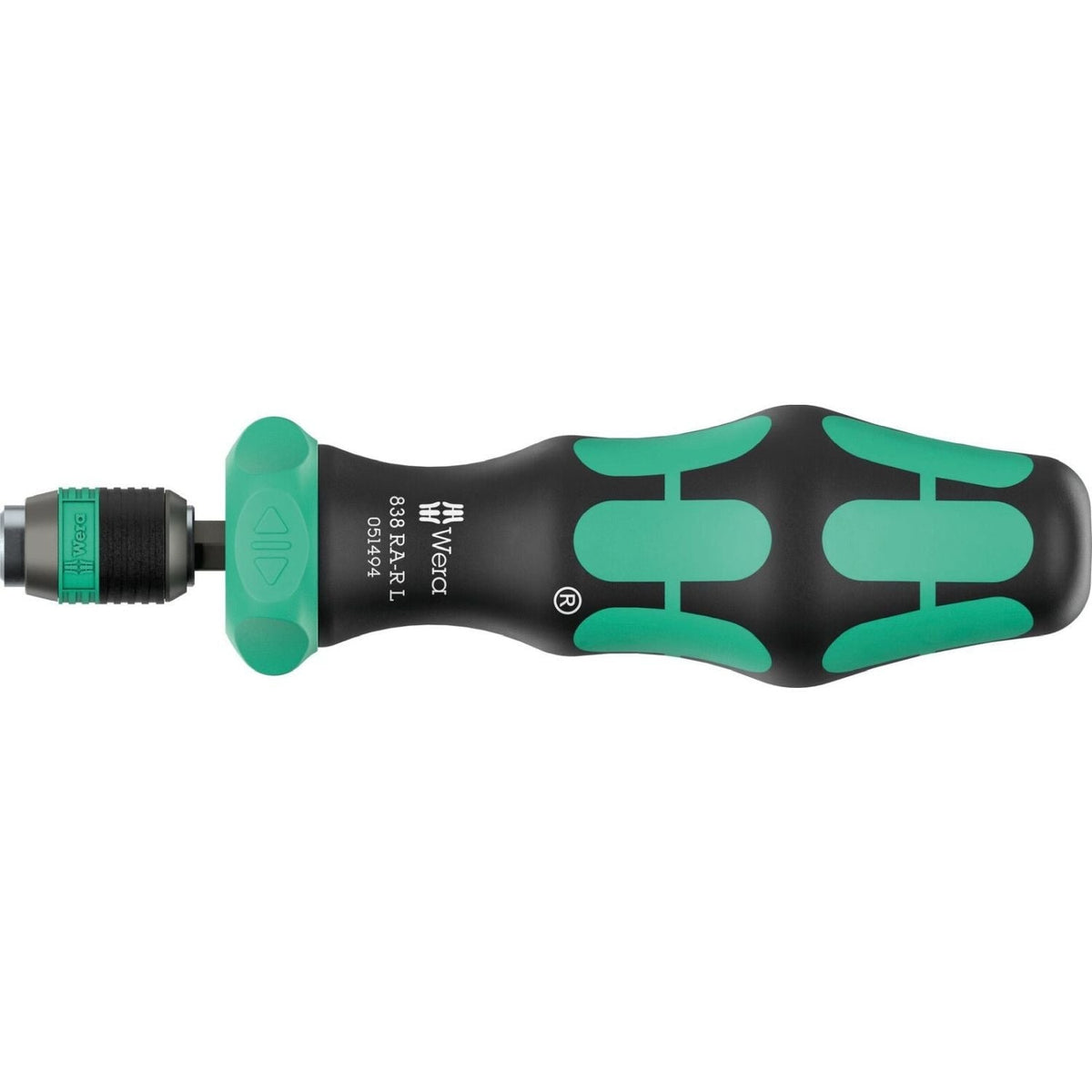 Wera 838 Ra-R L Bitholding Screwdriver With Ratchet Functionality, 1/4-in., 1/4-in.x140-mm.