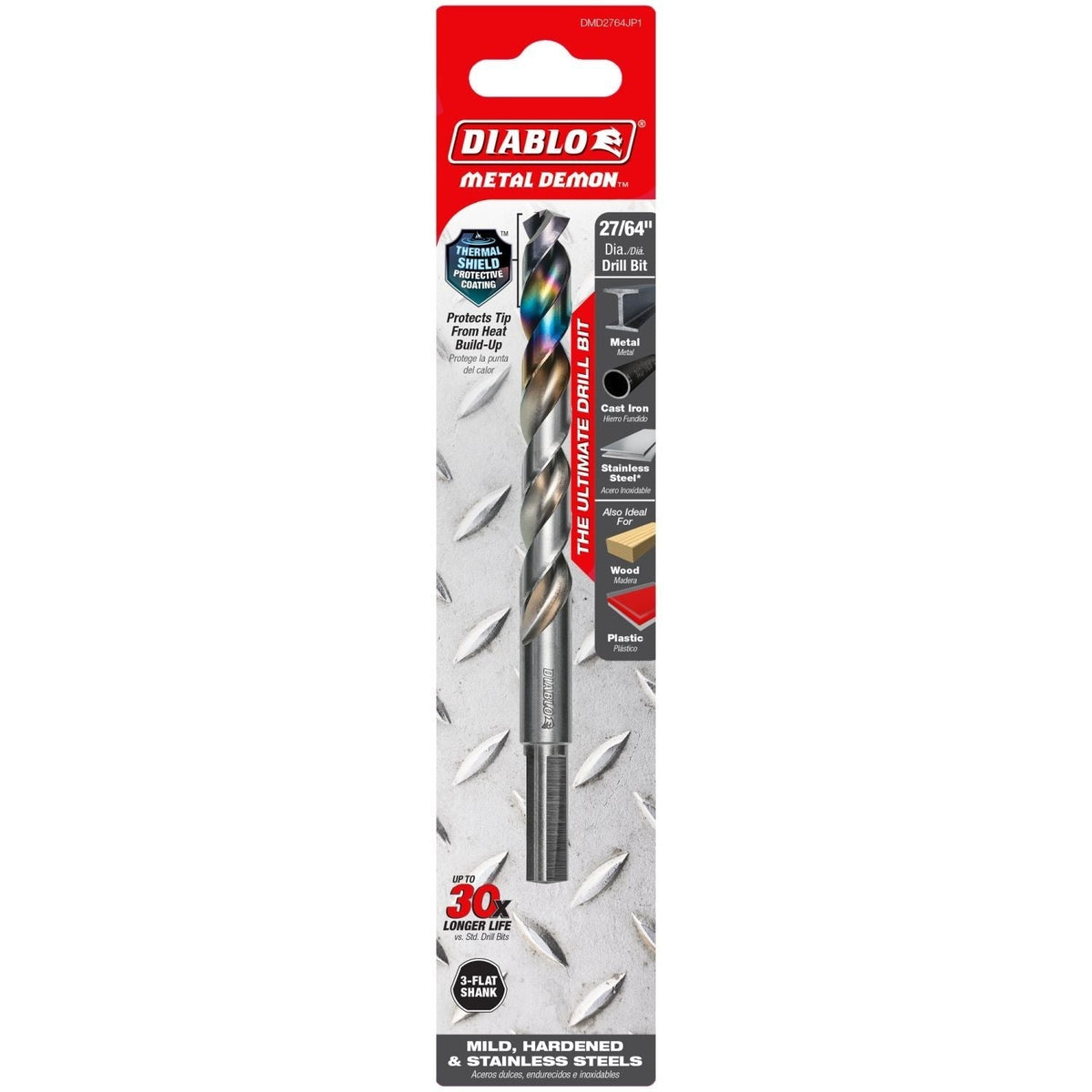Diablo DMD2764JP1 27/64-in. Metal Demon Drill Bit for Mild, Hardened and Stainless Steels