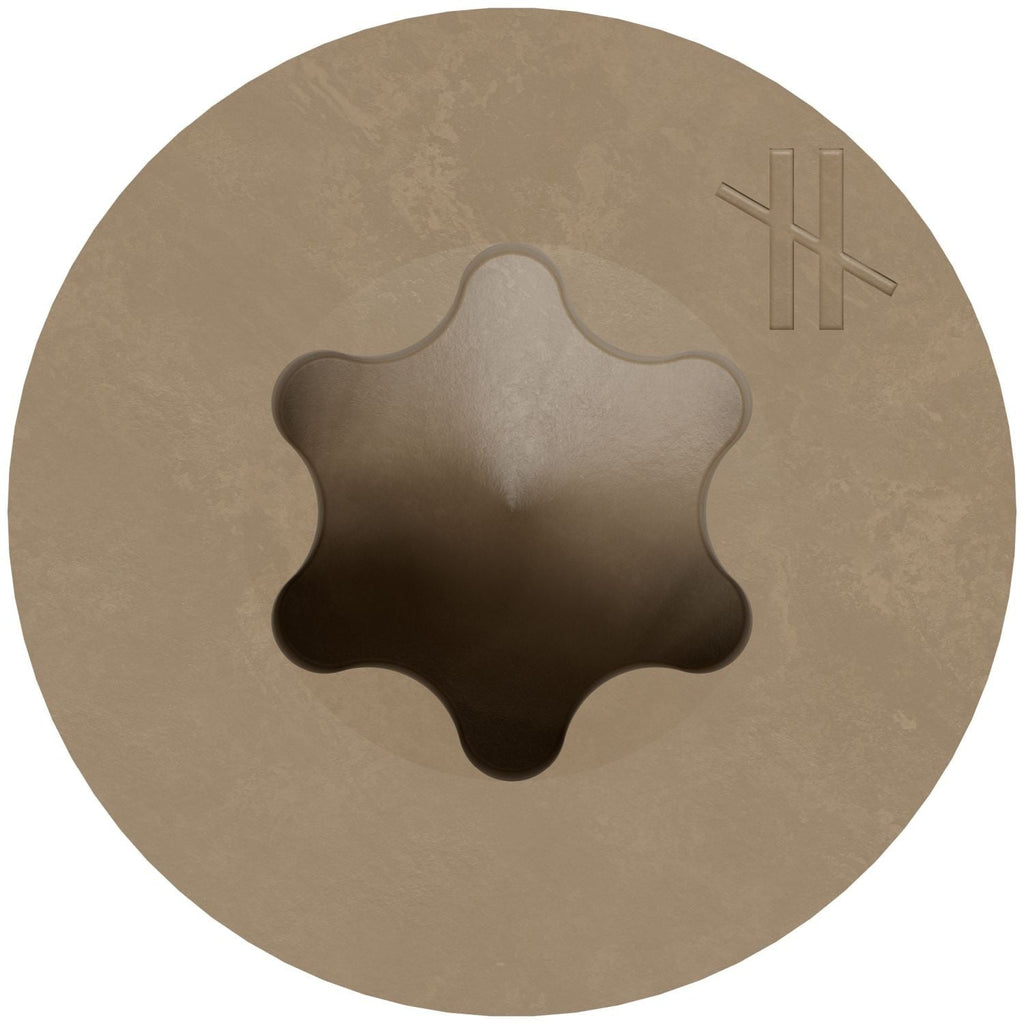 Simpson Strong-Tie DSVT212MB Deck-Drive DSV WOOD Screw, #10 x 2-1/2-in. T-25, Flat Head, Quik Guard, Tan, 1750-Pack