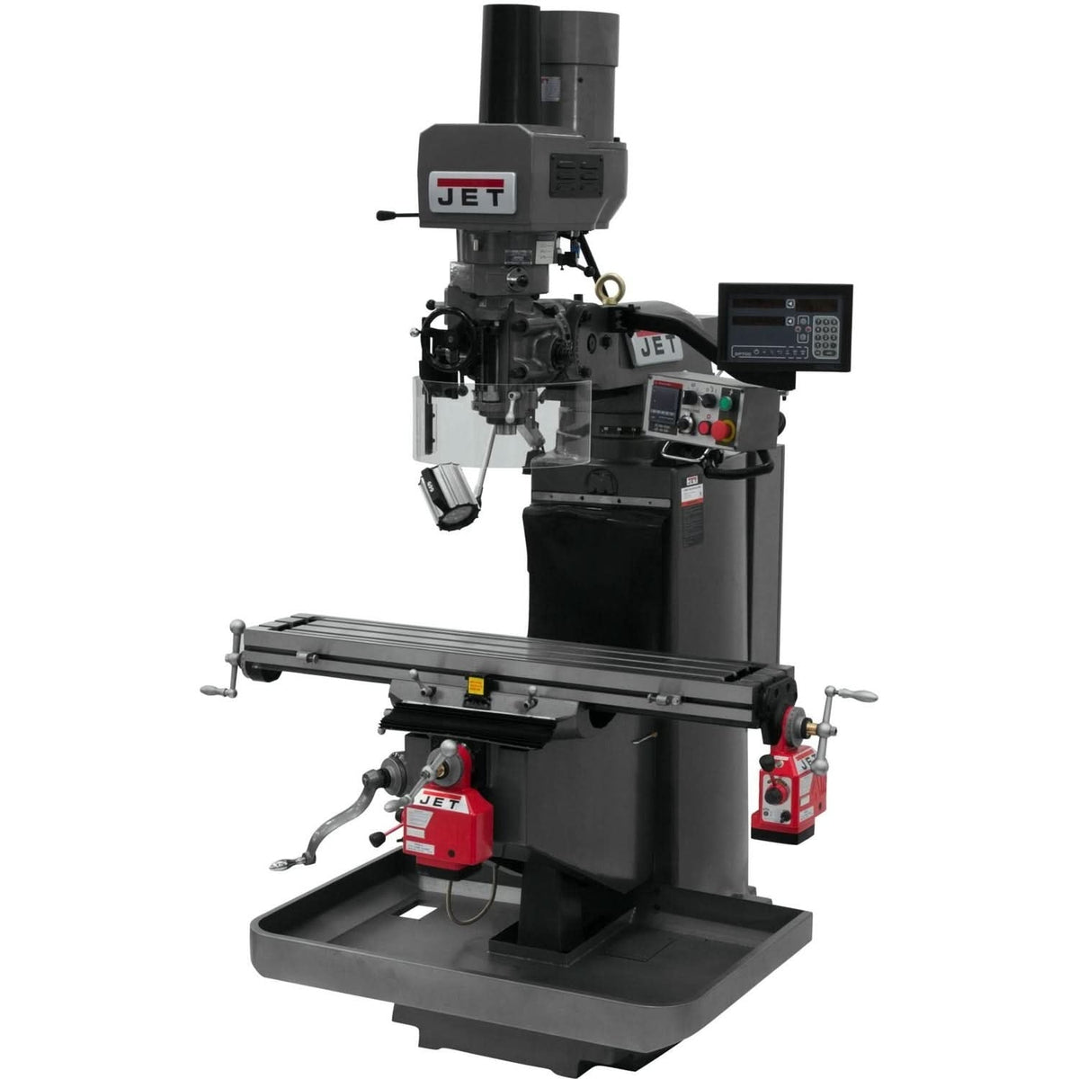 Jet Tools 690548 JTM-949EVS Mill With 3-Axis Newall DP700 DRO (Quill) With X and Y-Axis Powerfeeds