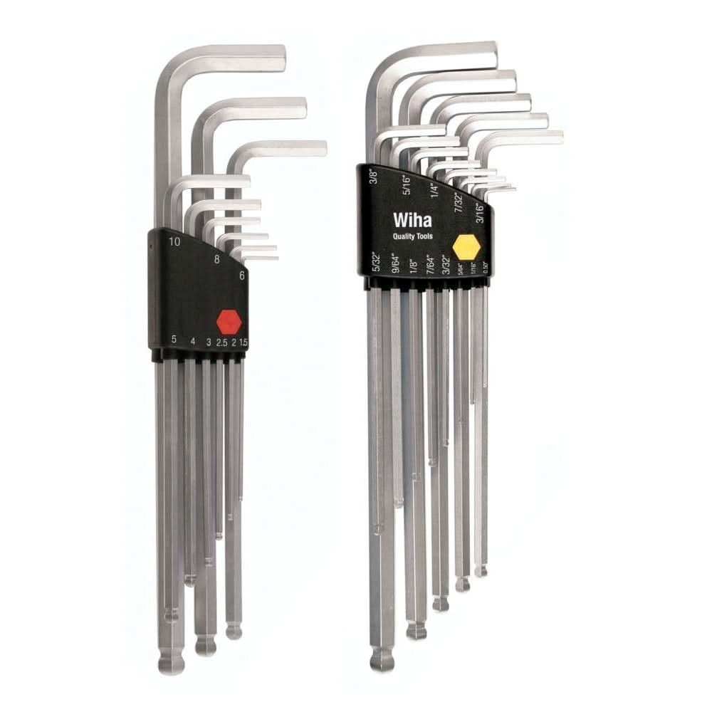 Wiha 66993 Ball End Hex L-Key Chrome Inch/Metric 22 Piece Set