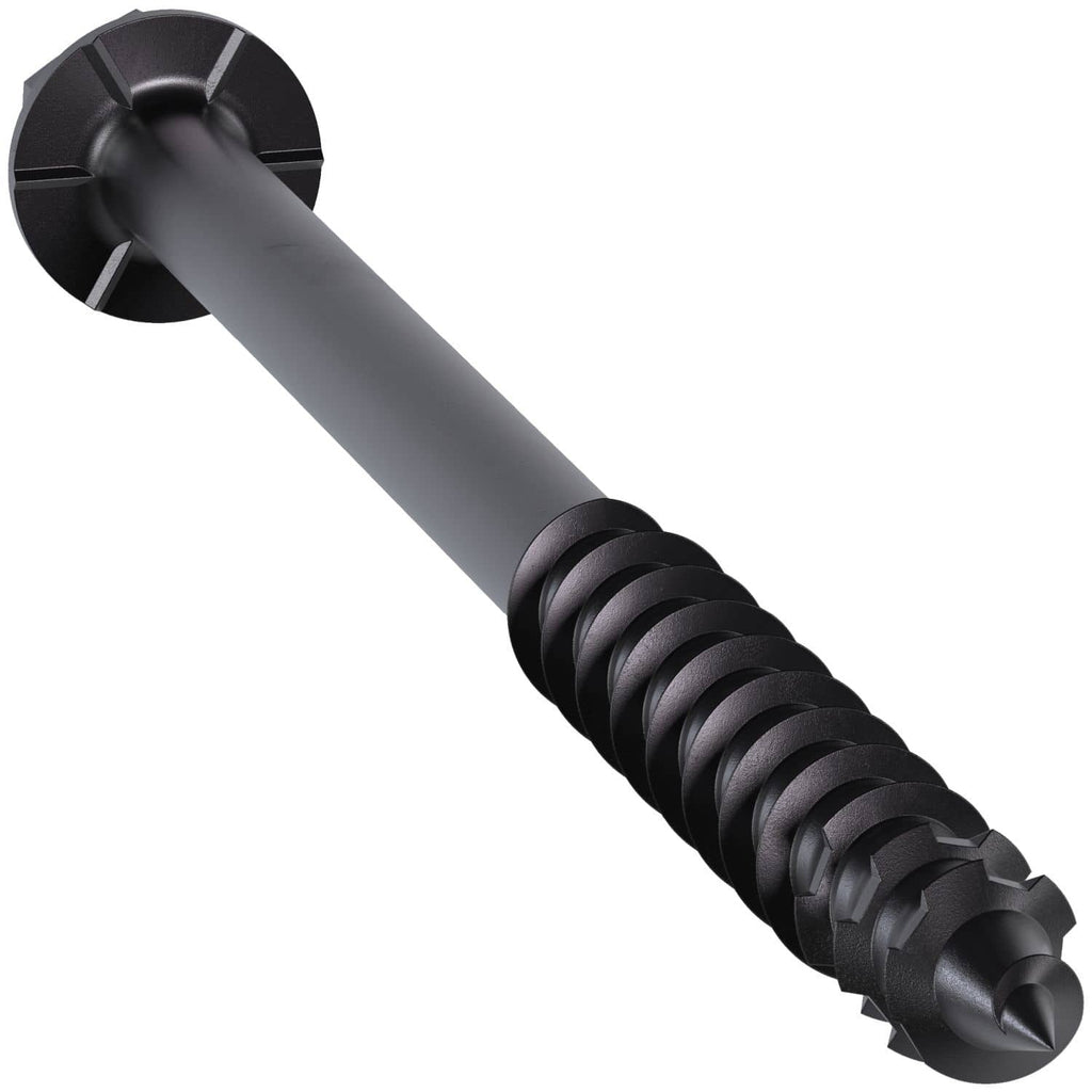 Simpson Strong-Tie TNTBL25334H Titen Turbo, 1/4-in. x 3-3/4-in. Hex-Head Concrete and Masonry Screw, Black, 100-Pack