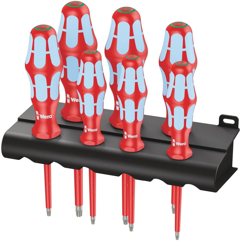 Wera 3167 I/7 Torx Screwdriver Set, Stainless And Rack, 7-Pieces