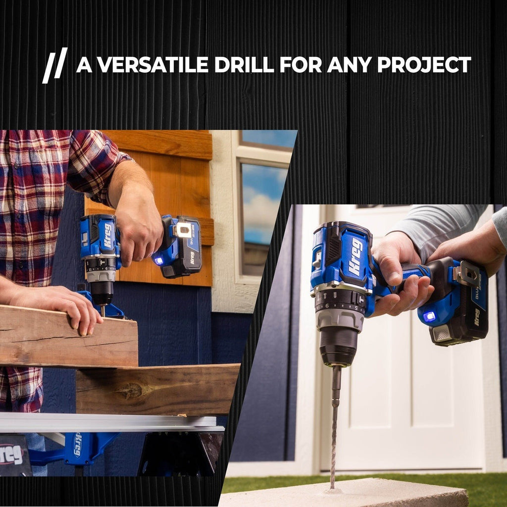 Kreg 20V Ionic Drive 1/2-in. Cordless Compact Hammer Drill, Tool Only (KPTCHD050B)