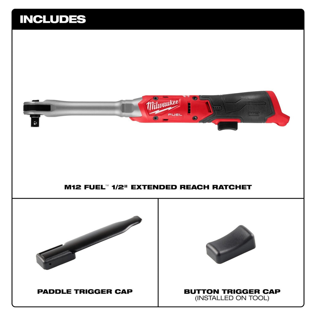 Milwaukee M12 FUEL 1/2-in. Extended Reach Ratchet (3055-20)