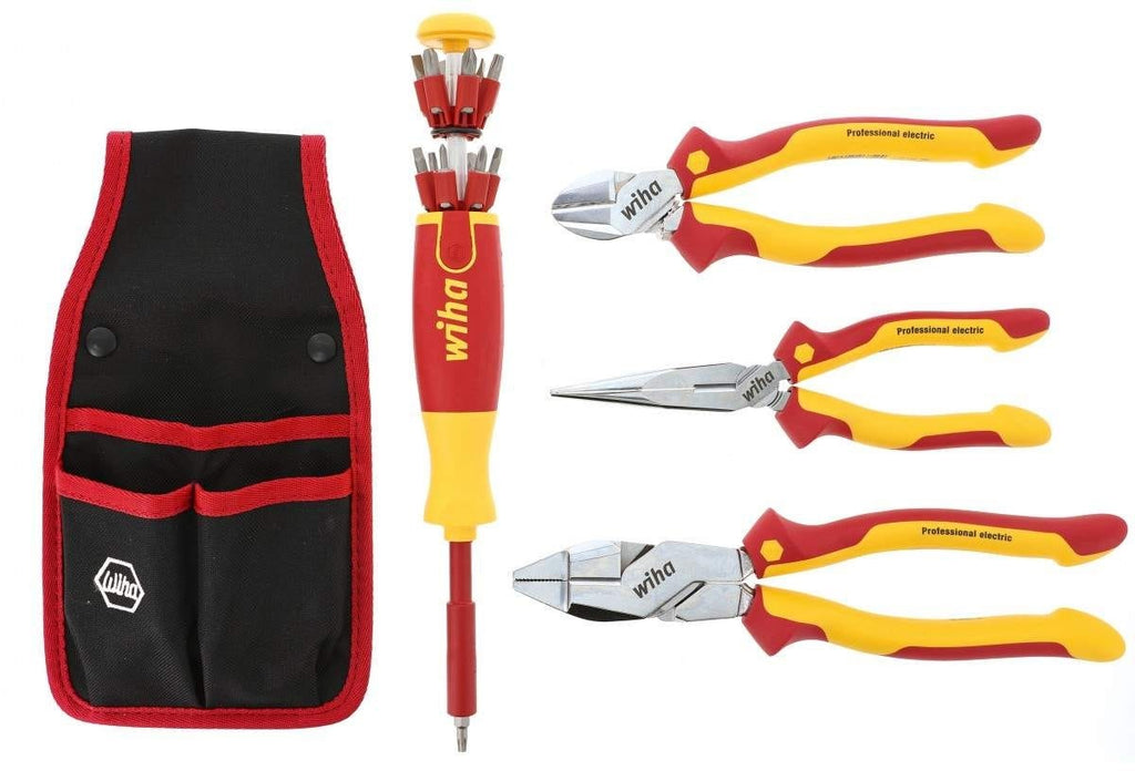 Wiha 32886 Insulated Chrome Finish Pliers Cutters and Pop-Up Set
