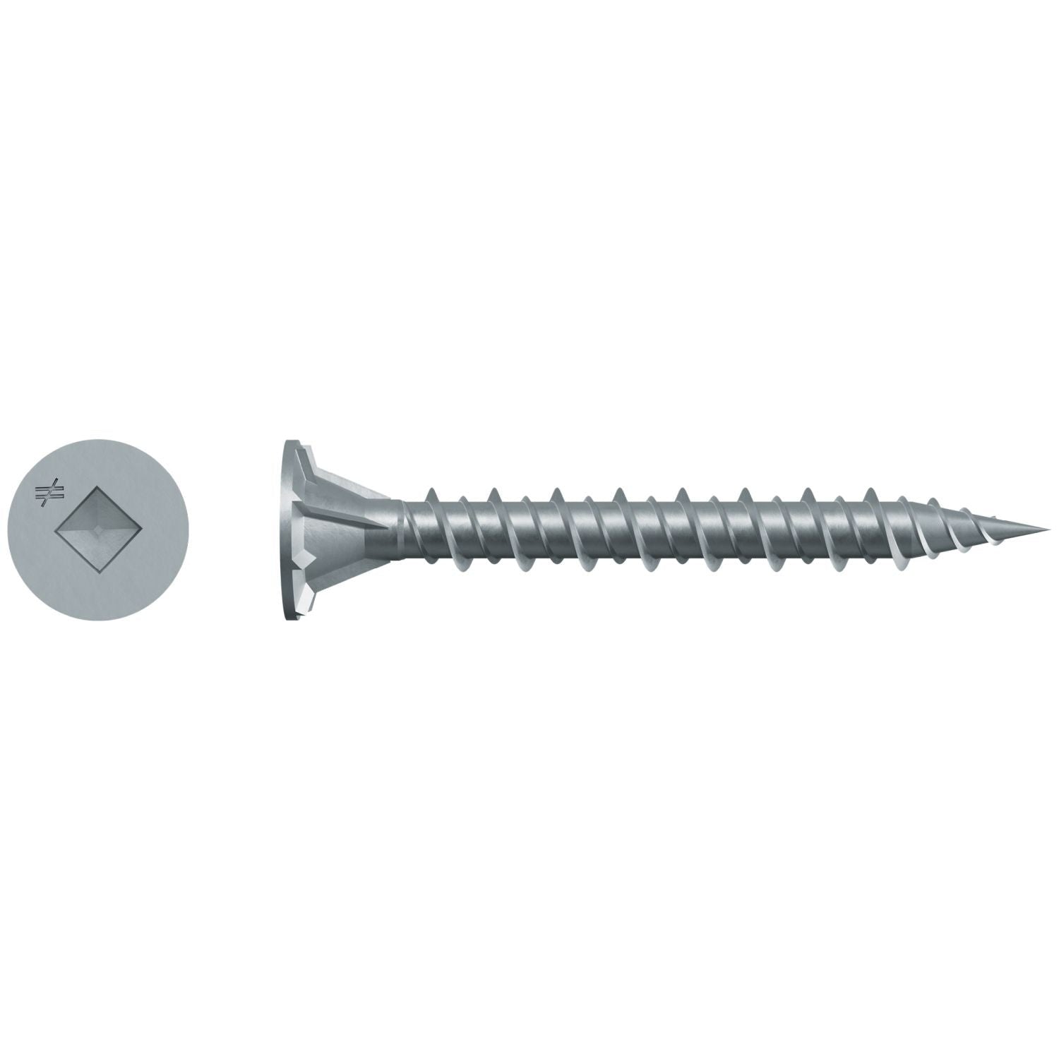 Simpson Strong-Tie CB3BLGHL158S CB3BLGHL Fiber-Cement Board Screw (Collated)— #9 x 1-5/8-in. #3 SQU, 1500-Pack