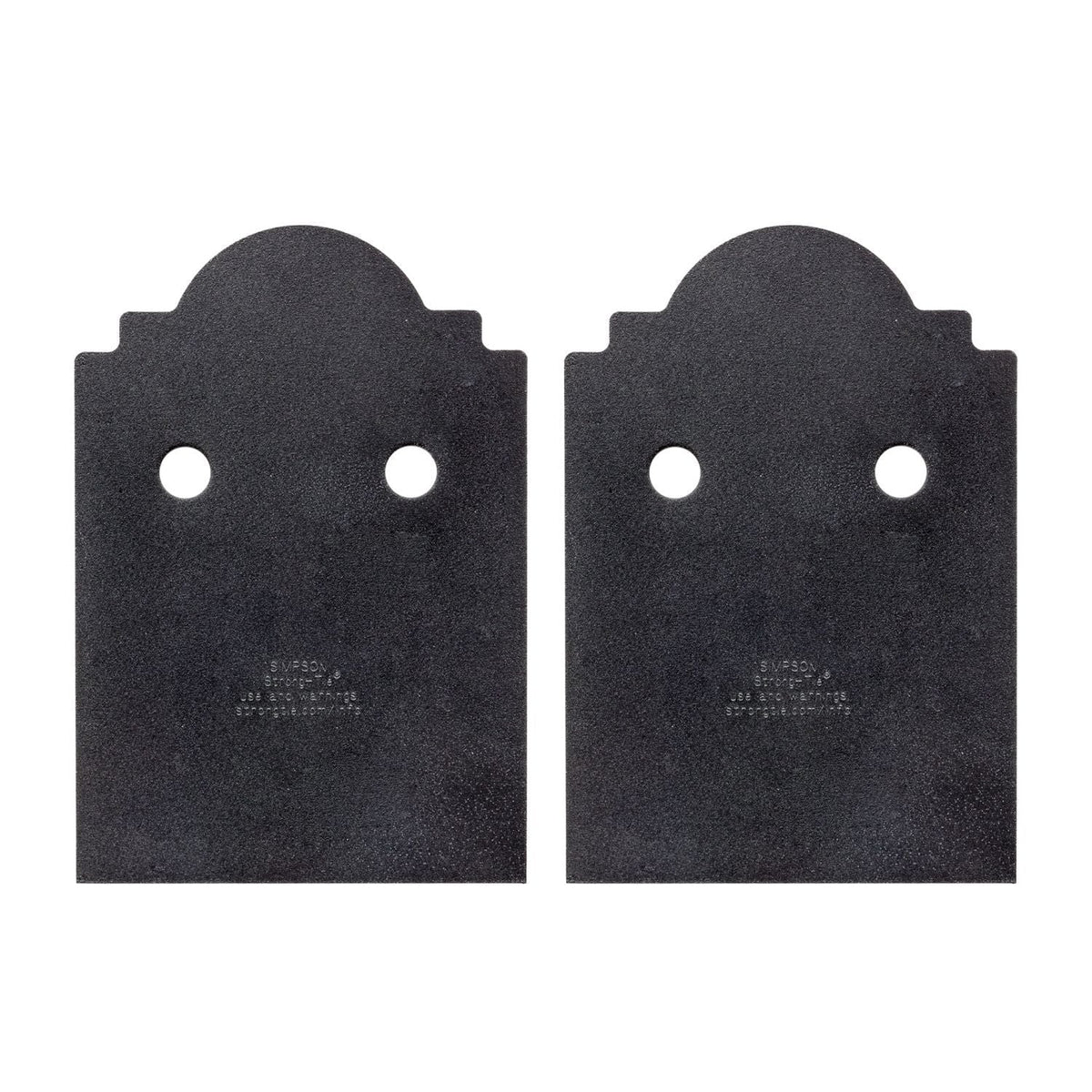 Simpson Strong-Tie APB66DSP Outdoor Accents Mission Collection ZMAX, Black Post Base Side Plate for 6x, 2-Pack