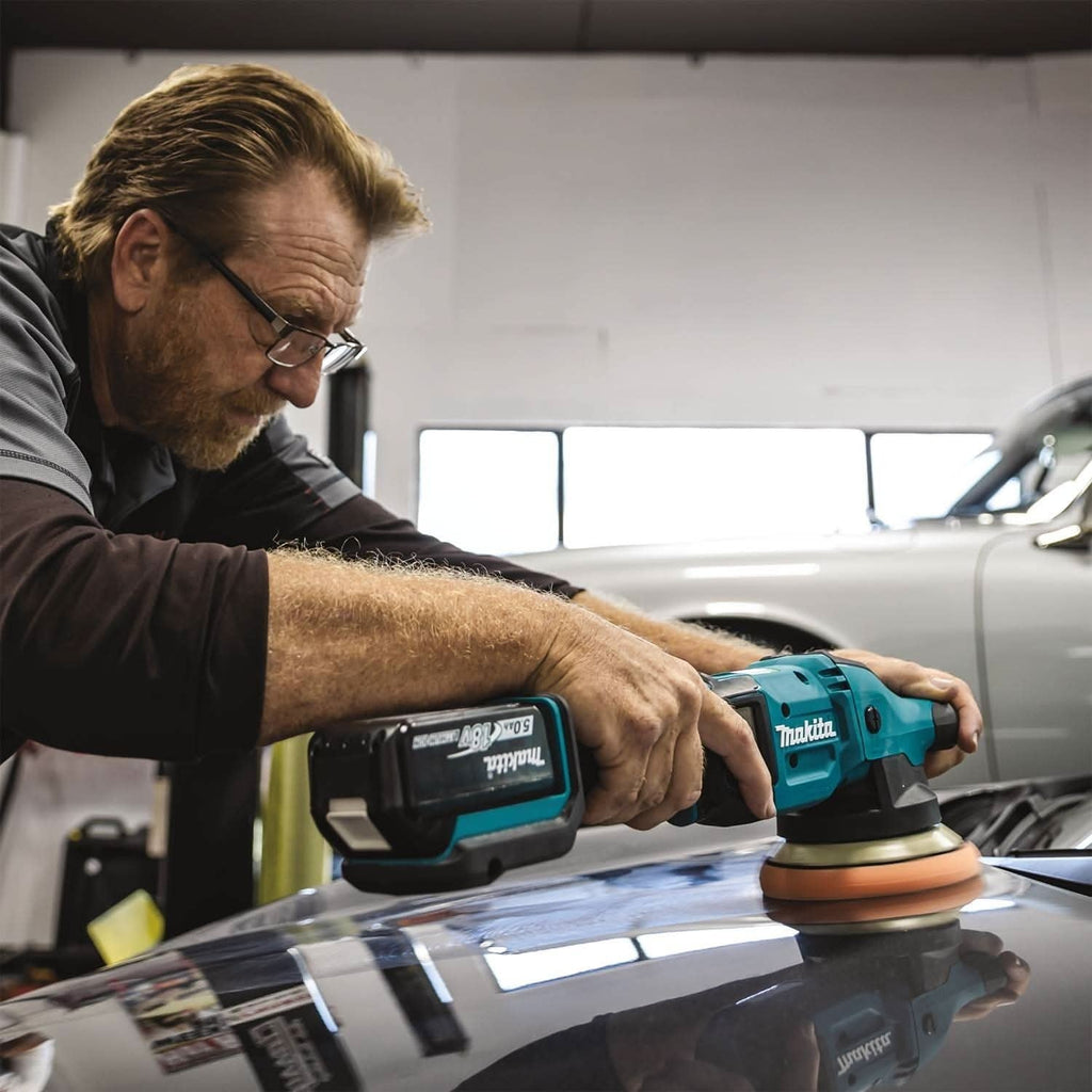Makita XOP02Z 18V LXT Lithium-Ion Brushless Cordless 5" / 6" Dual Action Random Orbit Polisher, Tool Only