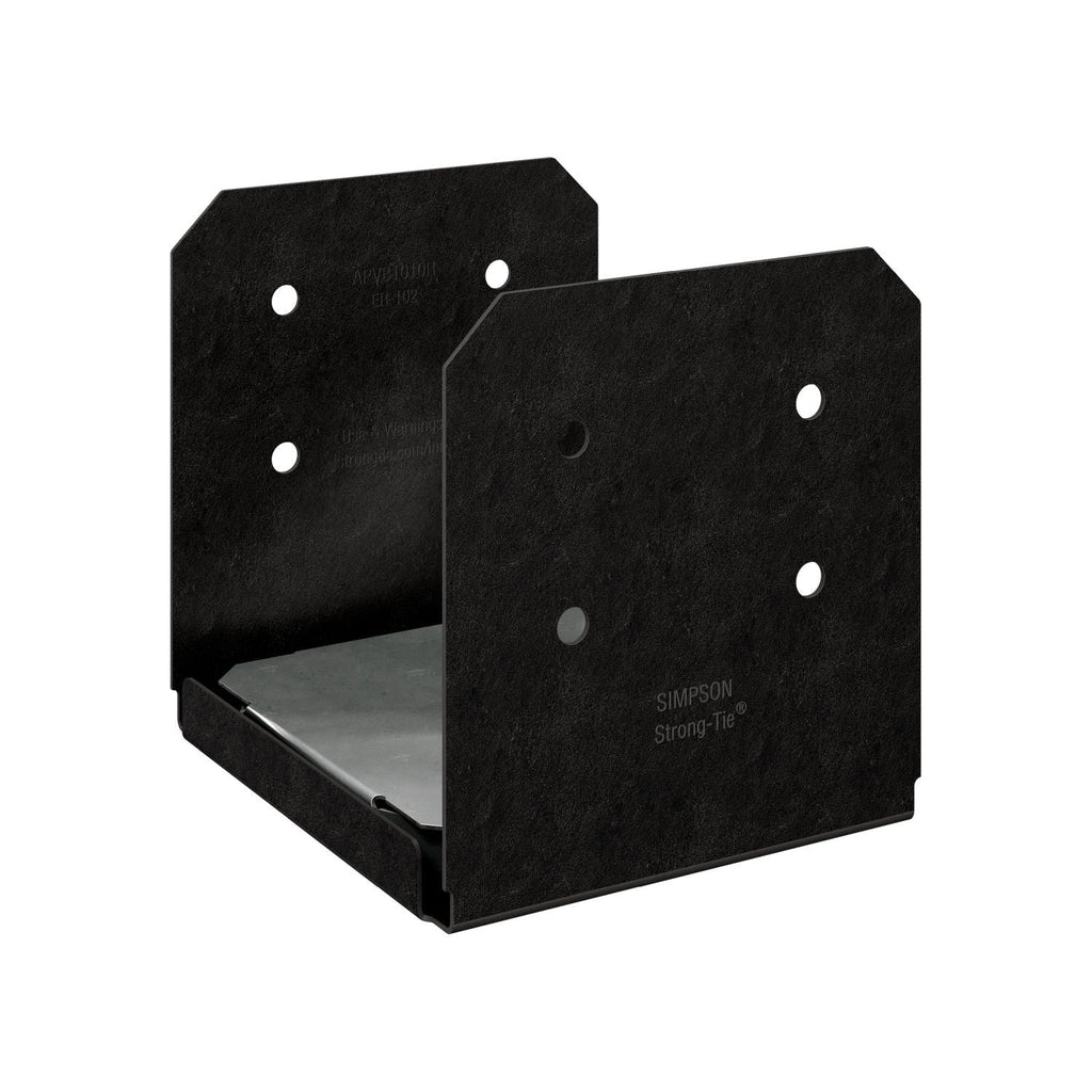 Simpson Strong-Tie Outdoor Accents Avant Collection ZMAX, Black Powder-Coated Post Base for 10x10 Rough (APVB1010R)