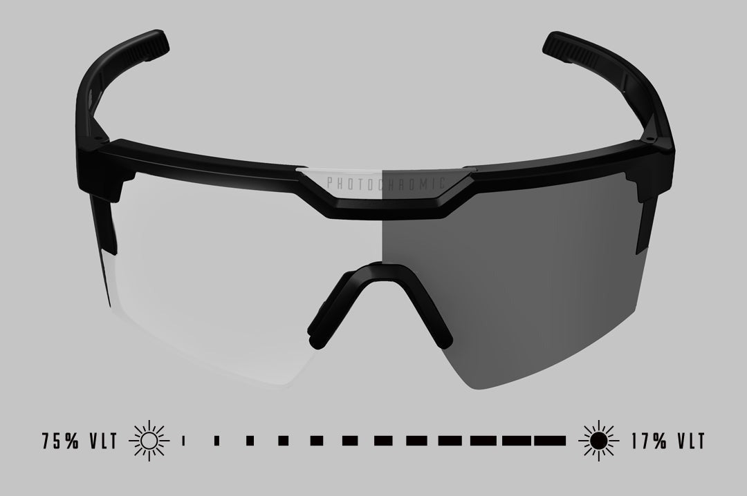 Heat Wave Future Tech Black Frame Photochromic Lens Z87+ Sunglasses