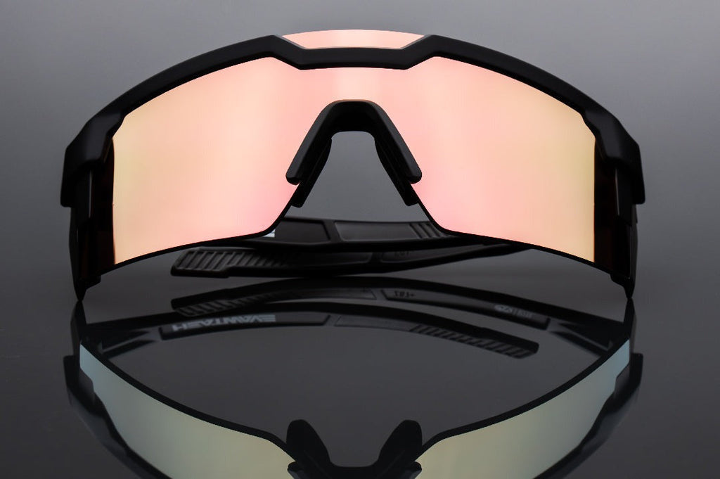 Heat Wave Future Tech Black Frame Rose Gold Z87+ Sunglasses