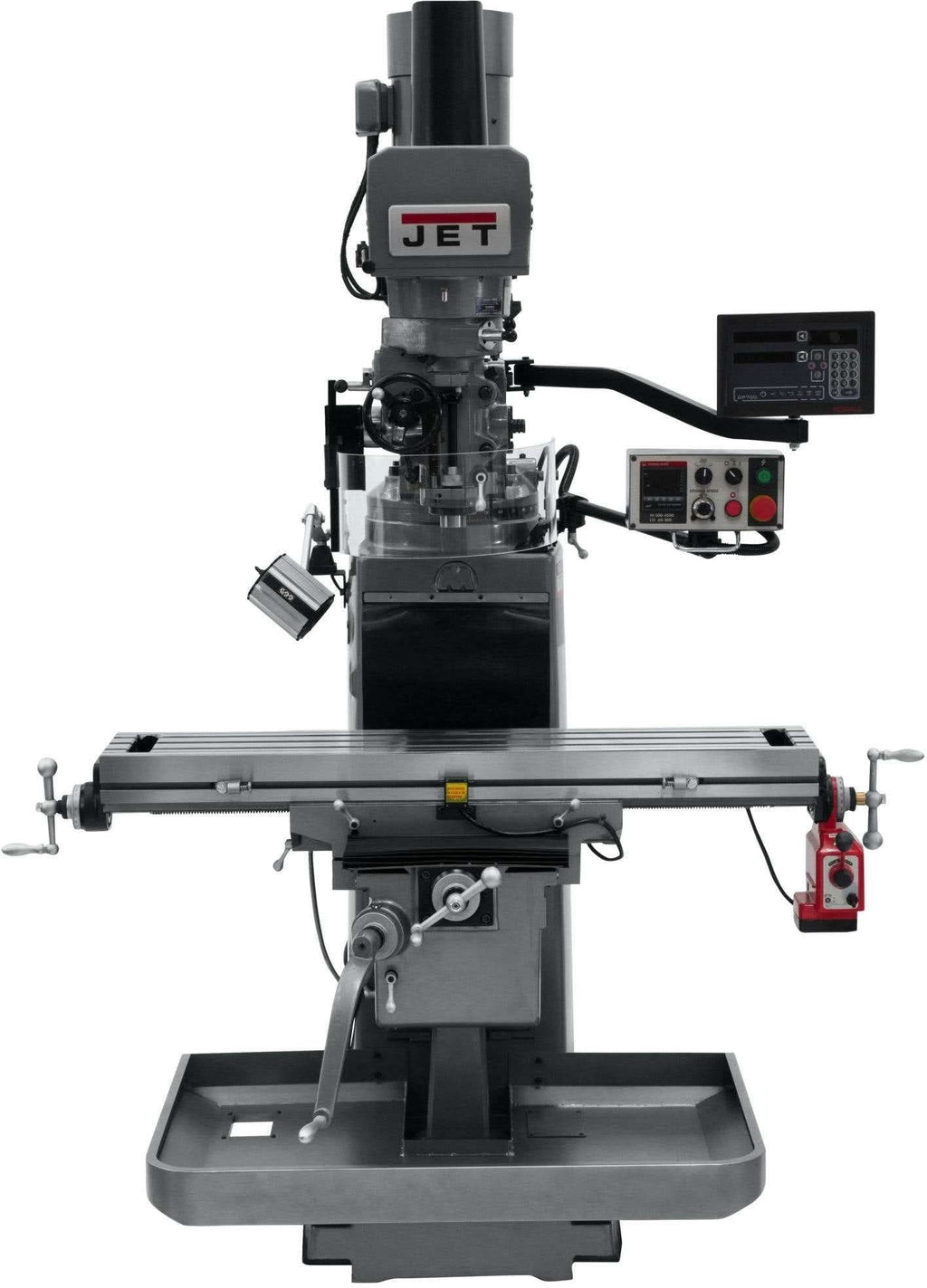 Jet Tools 690635 JTM-1050EVS2/230 Mill With Newall DP700 DRO With X-Axis Powerfeed and Air Powered Drawbar