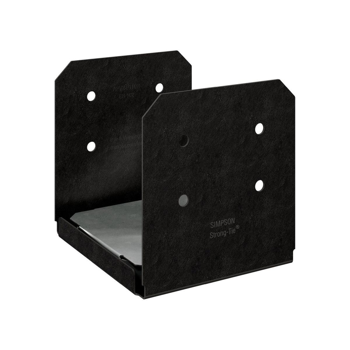 Simpson Strong-Tie Outdoor Accents Avant Collection ZMAX, Black Powder-Coated Post Base for 10x10 Rough (APVB1010R)