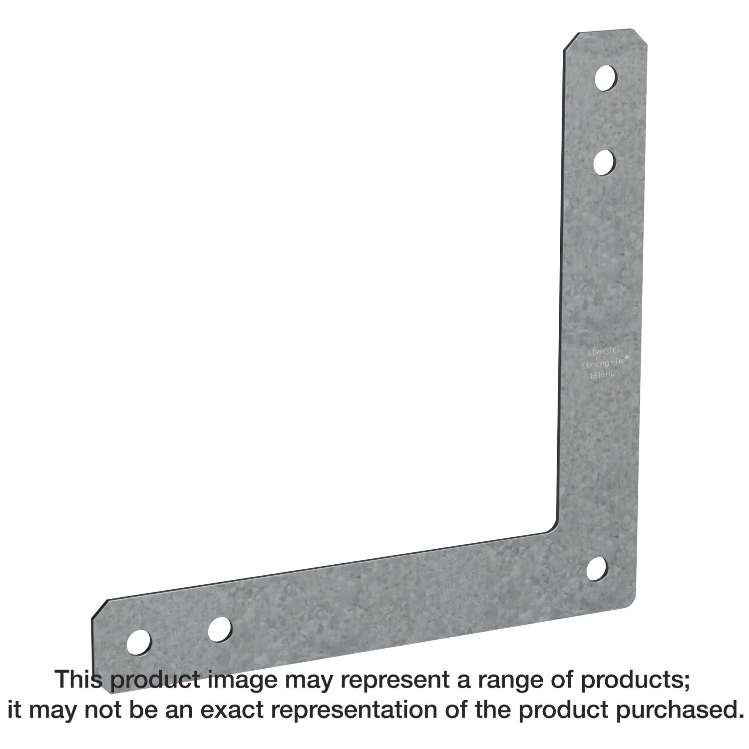 Simpson Strong-Tie 1212HLHDG HL 12-in. x 12-in. 7-Gauge Hot-Dip Galvanized Heavy L Strap