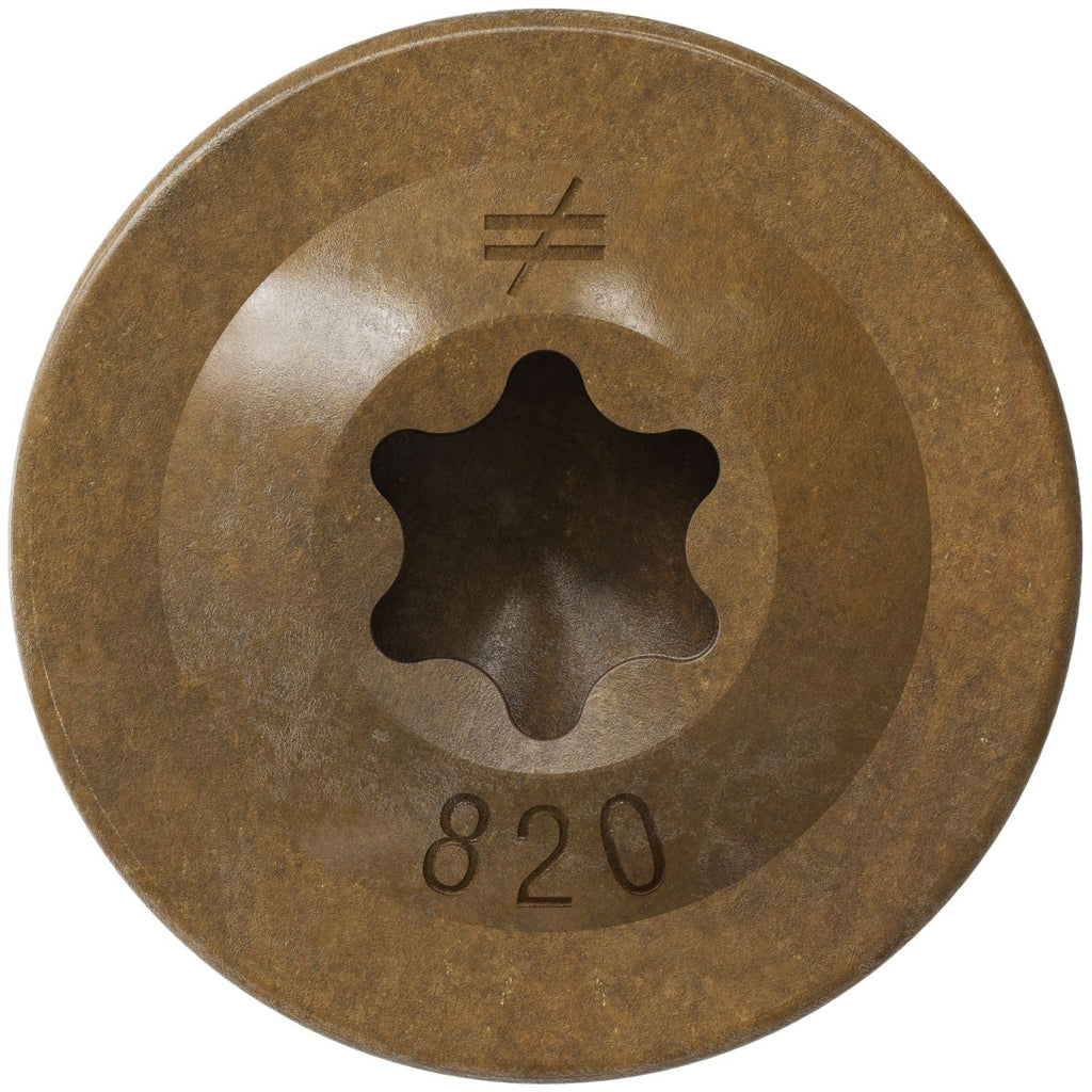 Simpson Strong-Tie CBT08200MB Wafer-Head Construction Screw, #8 x 2-in. T20, Quik Guard, Tan, 3000-Pack