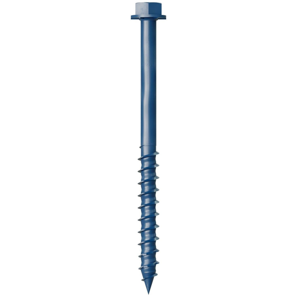 Simpson Strong-Tie TNT25314HC8 Titen Turbo, 1/4-in. x 3-1/4-in. Hex-Head Concrete and Masonry Screw, Blue, 8-Pack