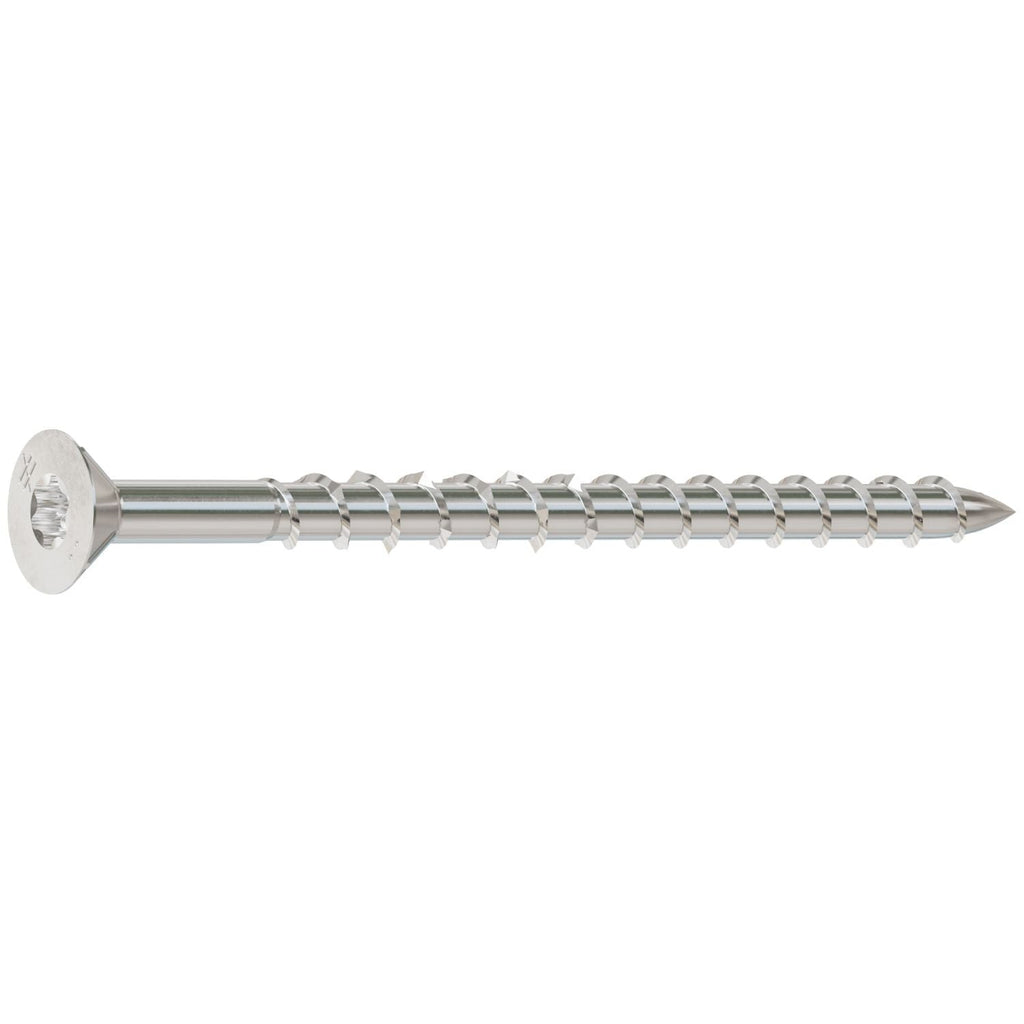 Simpson Strong-Tie S08250WPF5 Deck-Drive DWP WOOD SS Screw, #8 x 2-1/2-in. T-20, Flat Head, Type 305, 5-lb.