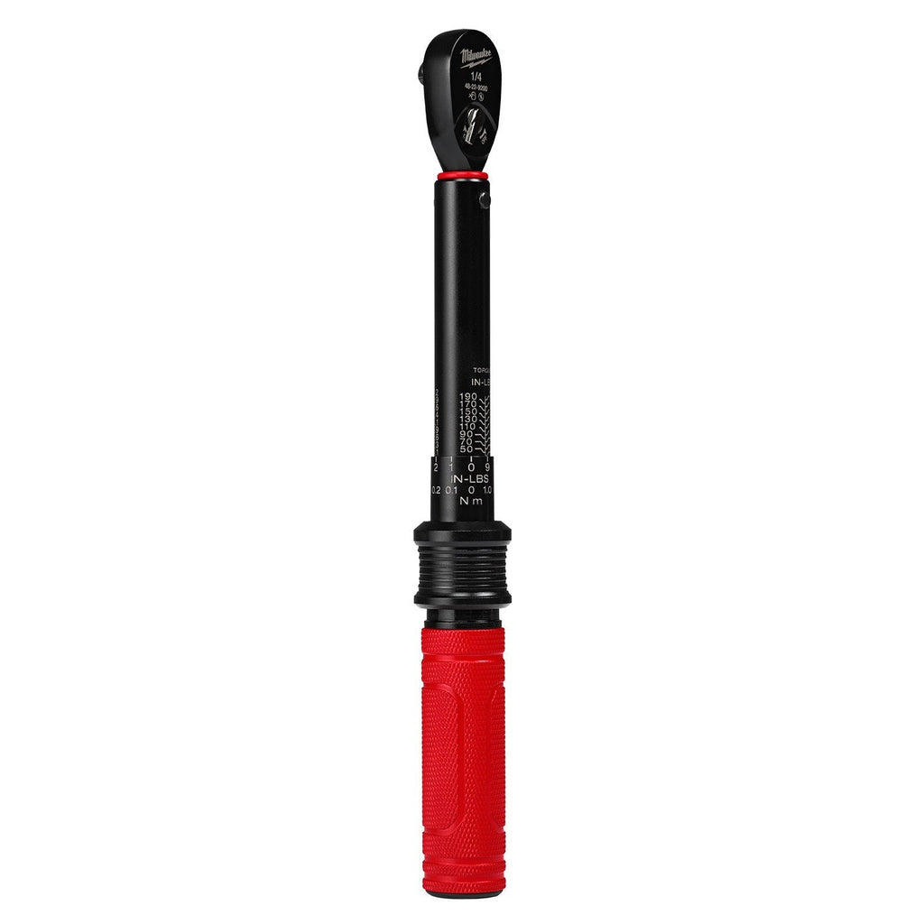 Milwaukee 48-22-9200 1/4-in. Drive Click Torque Wrench, 40-200 in·lb