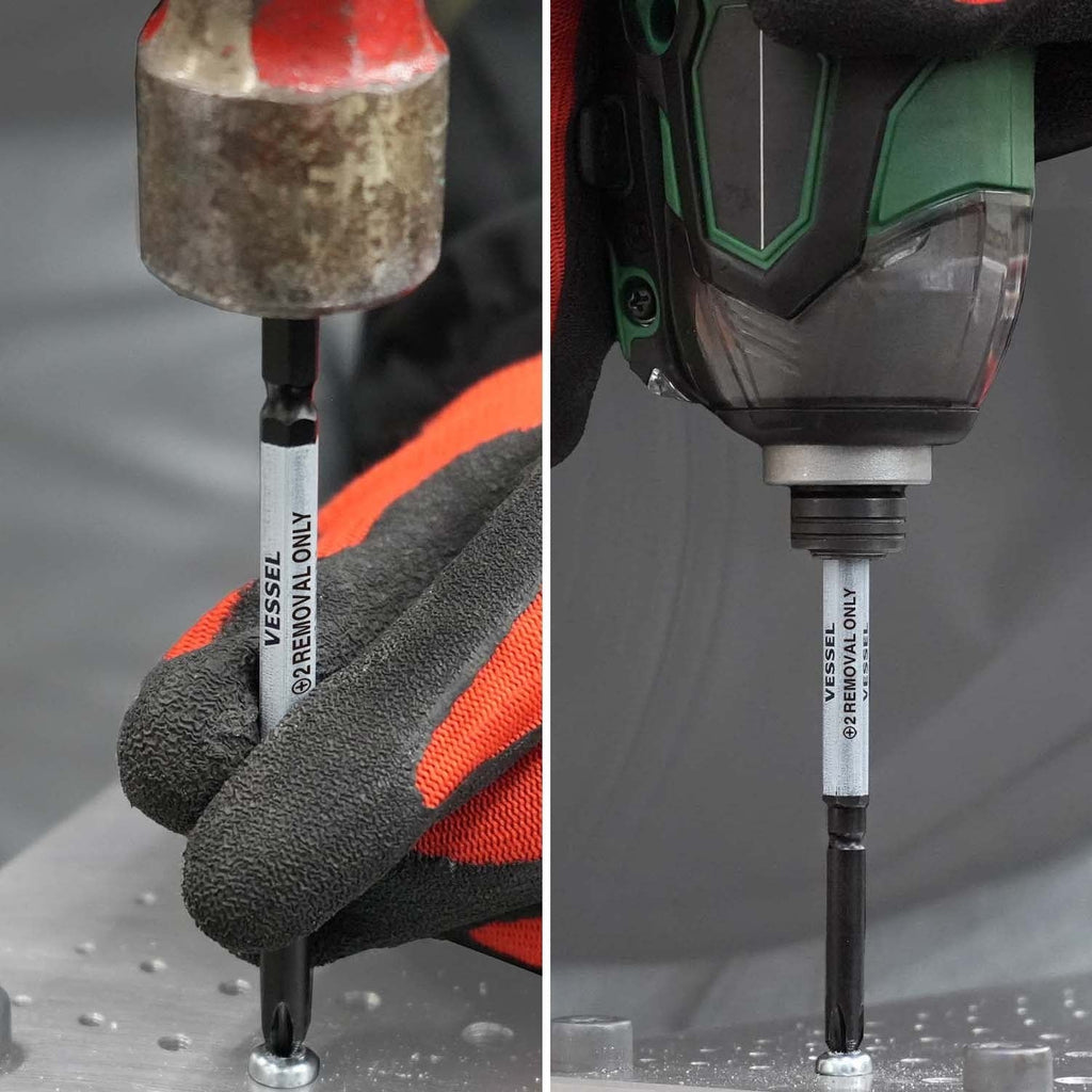 Vessel 238HWB7PU IMPACT & OUT Screwdriver & 7-Piece Bit Set