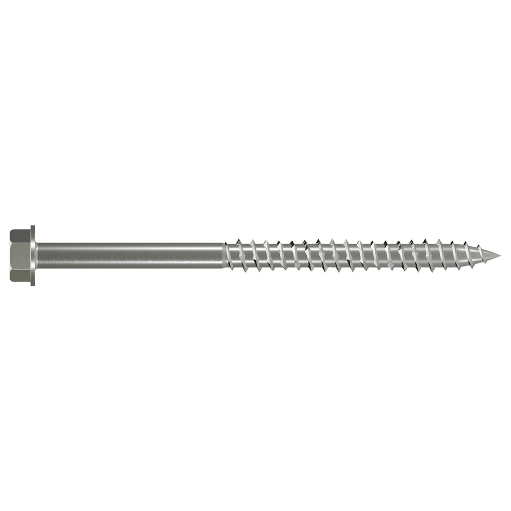 Simpson Strong-Tie SDWH27500SS-R50 Strong-Drive SDWH TIMBER-HEX SS Screw, 0.275-in. x 5-in. 1/2 Hex, Type 316, 50-Pack