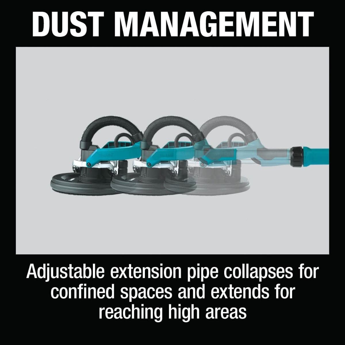 Makita XLS01ZX1 18V LXT Lithium-Ion Brushless Cordless 9" Drywall Sander, AWS Capable, Tool Only
