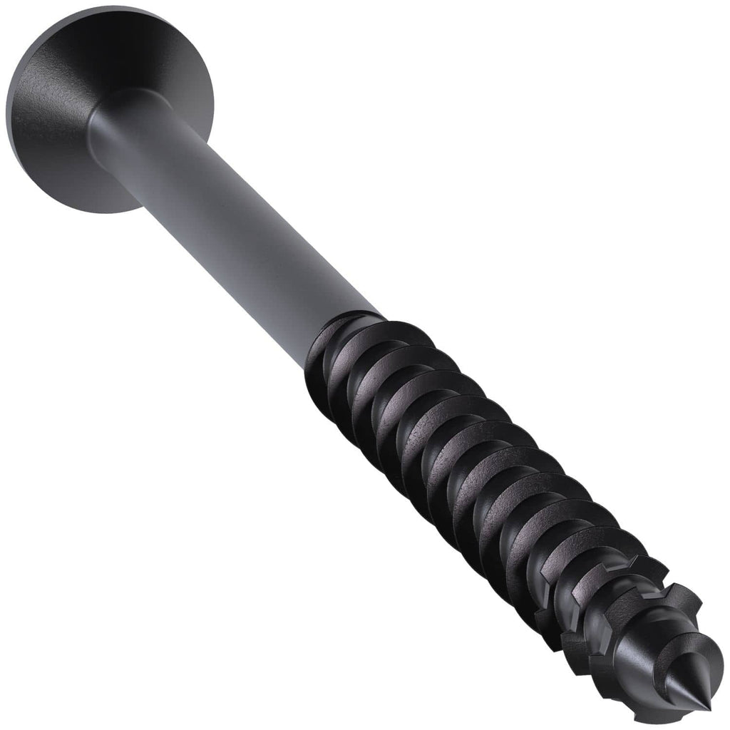 Simpson Strong-Tie TNTBL18314TF Titen Turbo, 3/16-in. x 3-1/4-in. 6-Lobe Flat-Head Concrete and Masonry Screw, Black, 100-Pack