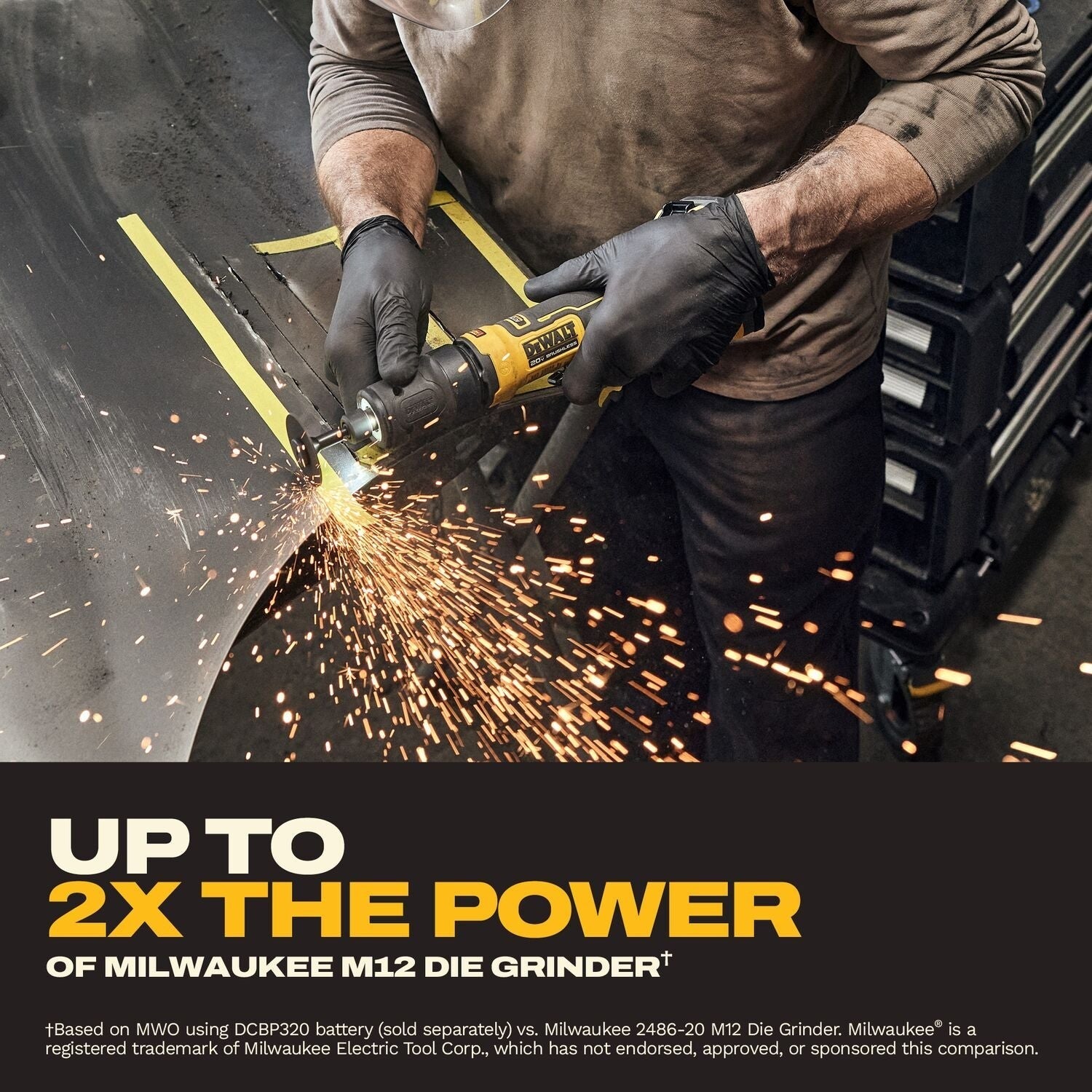DeWALT DCG420GE1 20V MAX ATOMIC Die Grinder Oil-Resistant 1.7Ah XR POWERSTACK Kit