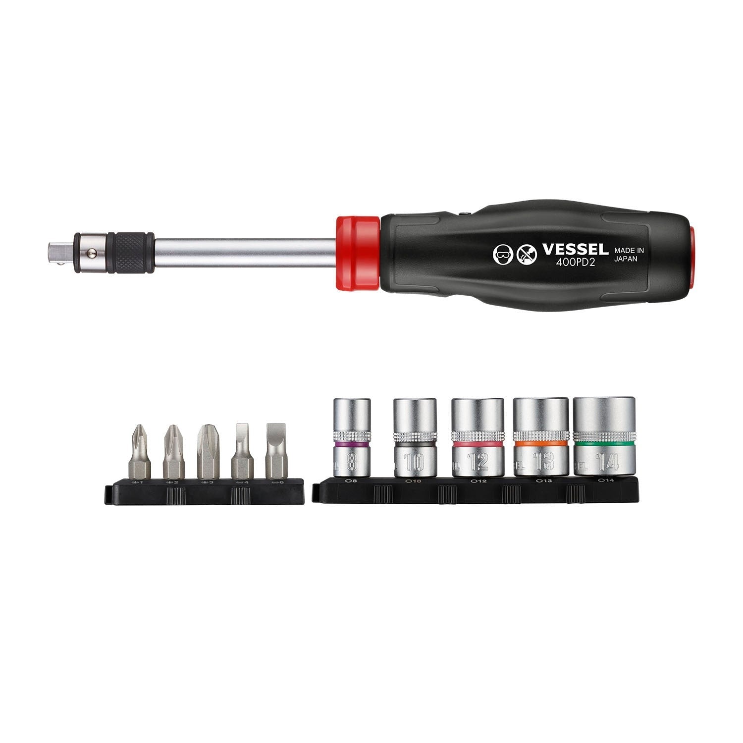 Vessel 400PD21U 2 Way-Power Driver, 11-Piece Set