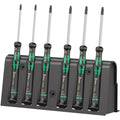 Wera 2067/6 Torx Bo Screwdriver Set And Rack For Electronic Applications, 6-Pieces
