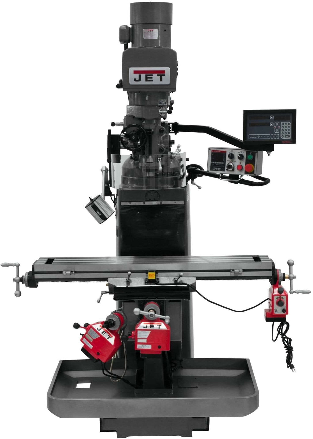 Jet Tools 690544 JTM-949EVS Mill With 3-Axis Newall DP700 DRO (Knee) With X, Y and Z-Axis Powerfeeds