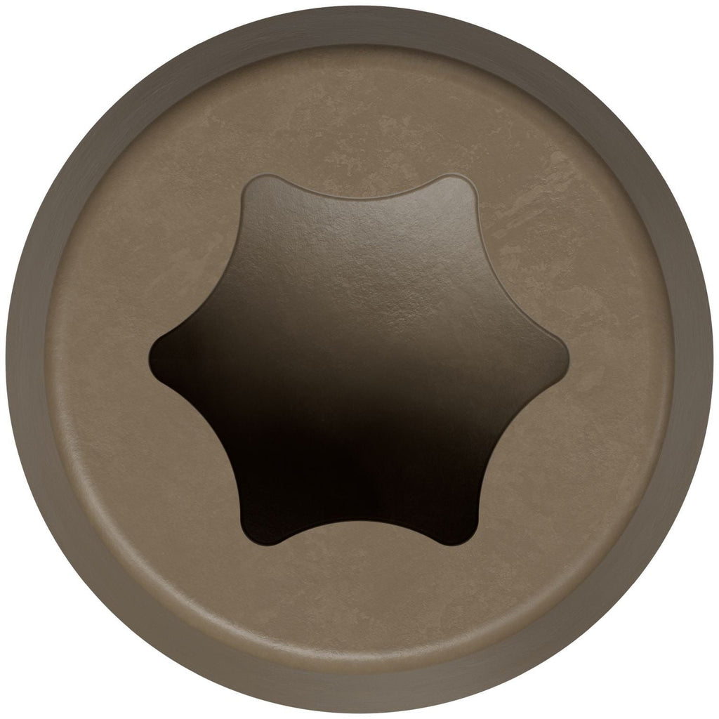 Simpson Strong-Tie DCU234BR05R350 Deck-Drive DCU COMPOSITE Screw, #10 x 2-3/4-in. T20, Quik Guard, Brown 05, 350-Pack
