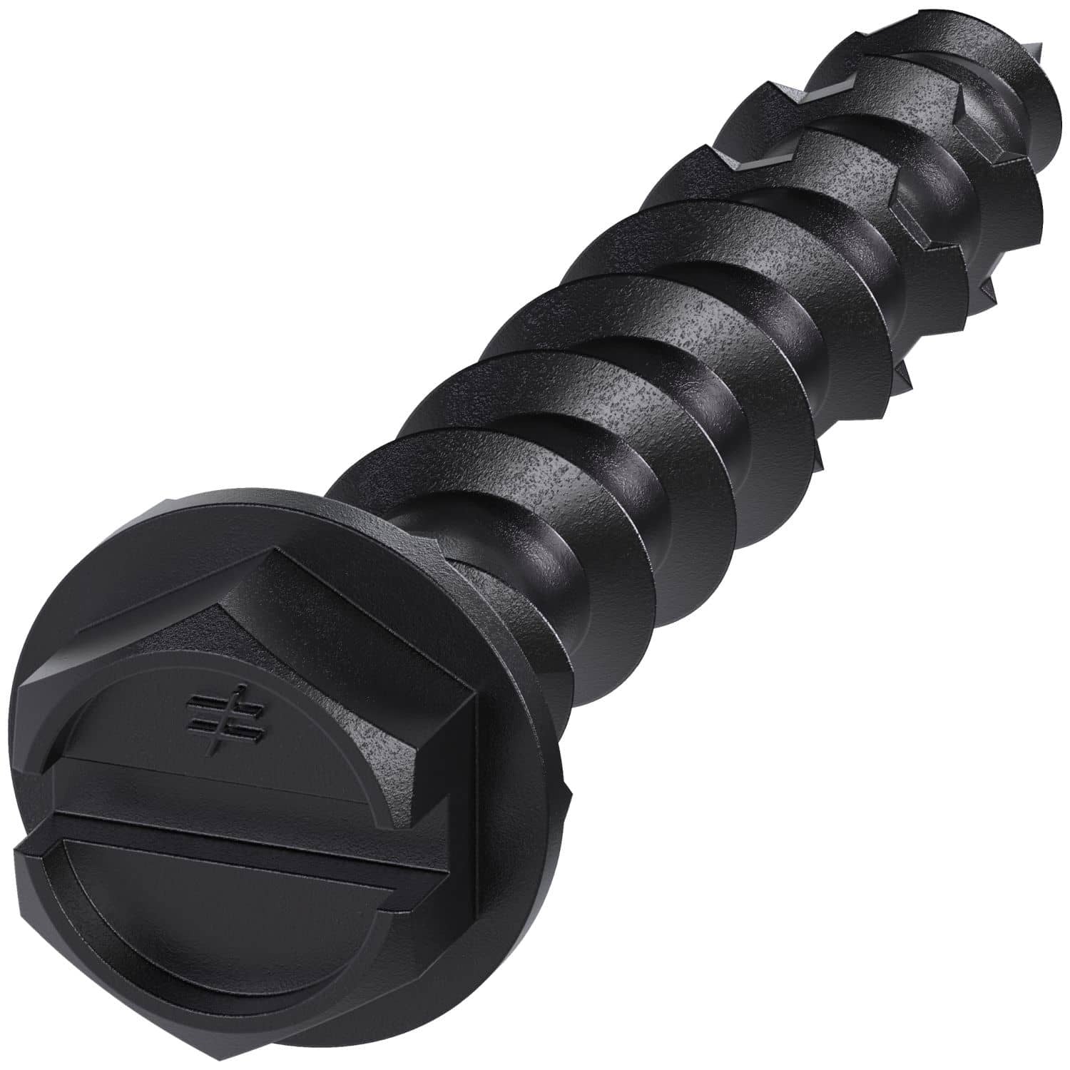Simpson Strong-Tie TNTBL18114H Titen Turbo, 3/16-in. x 1-1/4-in. Hex-Head Concrete and Masonry Screw, Black, 100-Pack