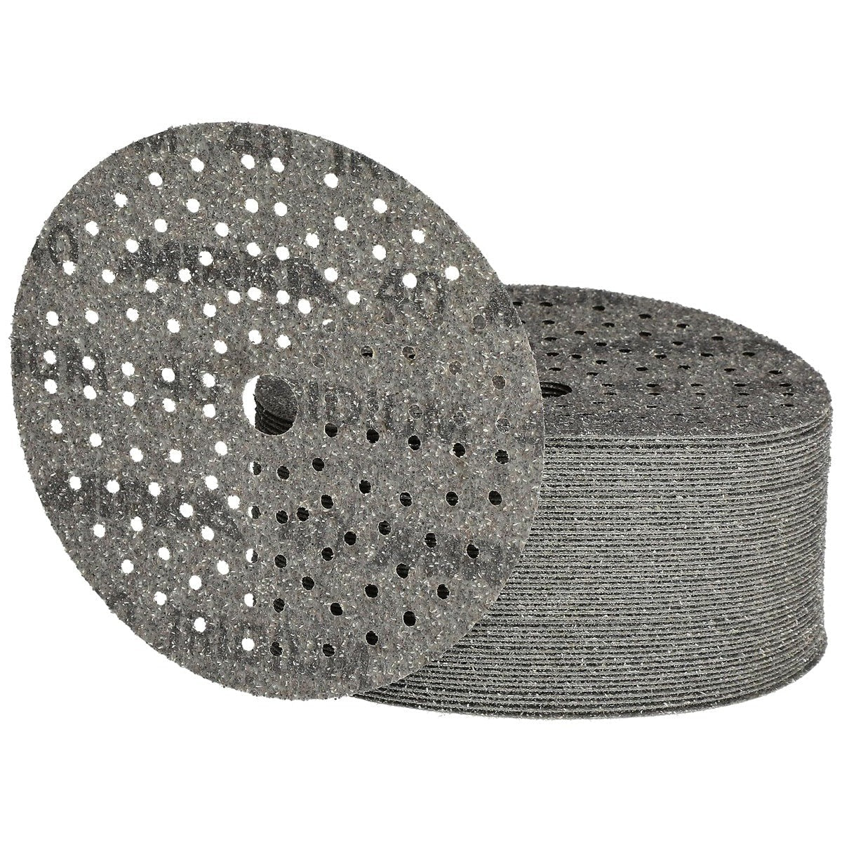Mirka Iridium 6-in. 40 Grit Hook and Loop Sanding Discs, 50-Pack Multihole for Paint, Wood and Metal Sanding (24-6MH-040)