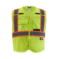 Milwaukee 48-73-5171 Class 2 Breakaway High Visibility Yellow Mesh Safety Vest (CSA)