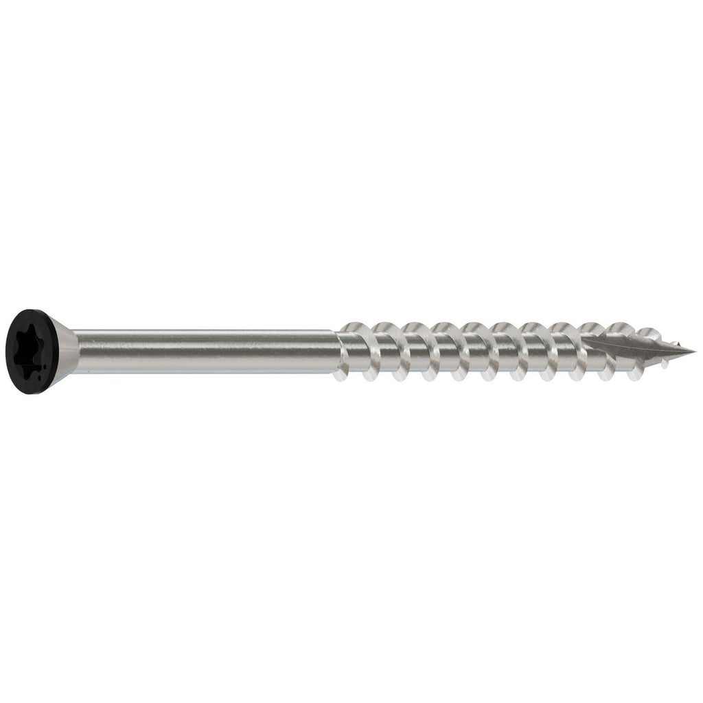 Simpson Strong-Tie S07225FTPBK Trim-Head Screw, 6-Lobe Drive, #7 x 2-1/4-in. T-15 Type 305, Black, 350-Pack